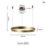 Vision Pendellampe Ø60 Messing