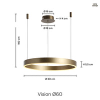 Vision Pendellampe Ø60 Messing