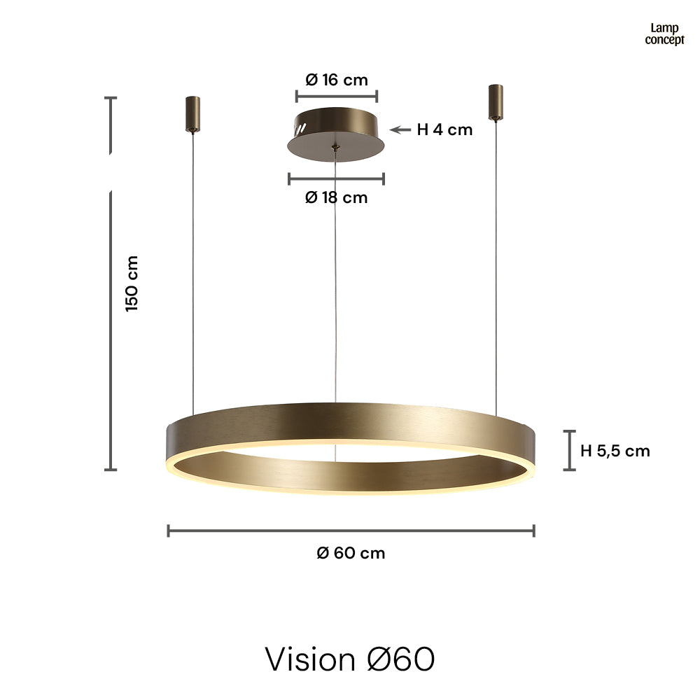 Vision Pendellampe Ø60 Messing