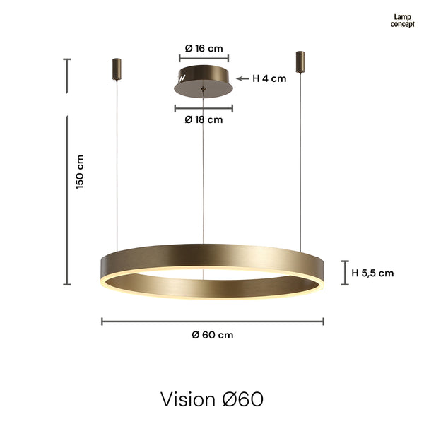Vision Pendellampe Ø60 Messing