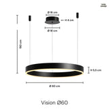 Vision Pendellampe Ø60 Svart