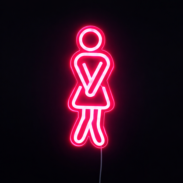 WC Woman Neon Vegglampe