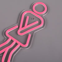WC Woman Neon Vägglampa-Lampconcept.se