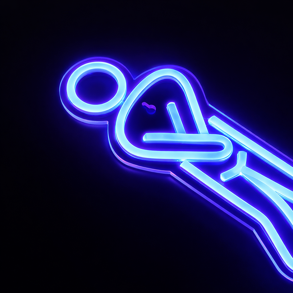 WC Man Neon Vegglampe