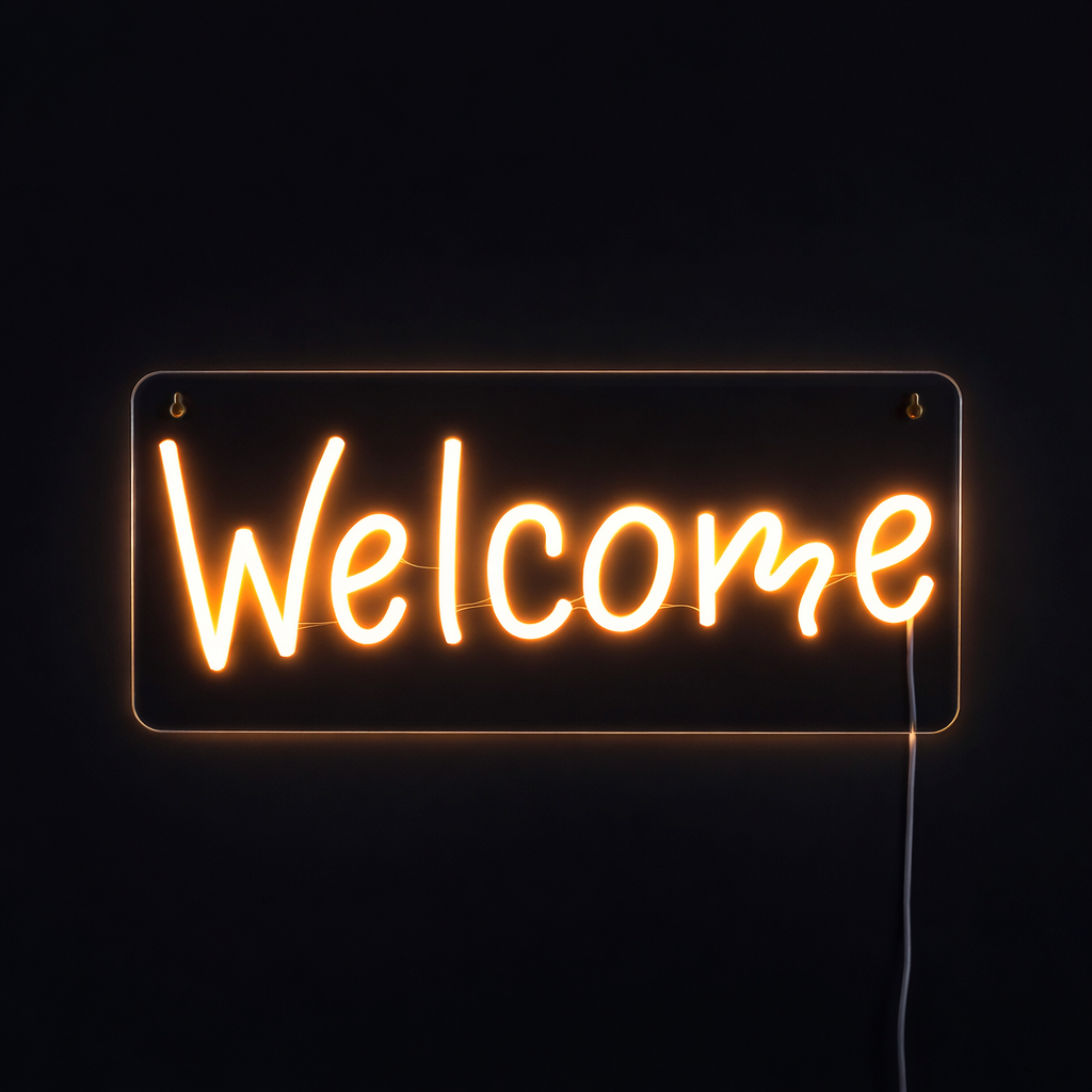 Welcome Neon Vegglampe