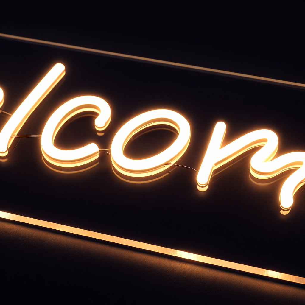 Welcome Neon Vegglampe