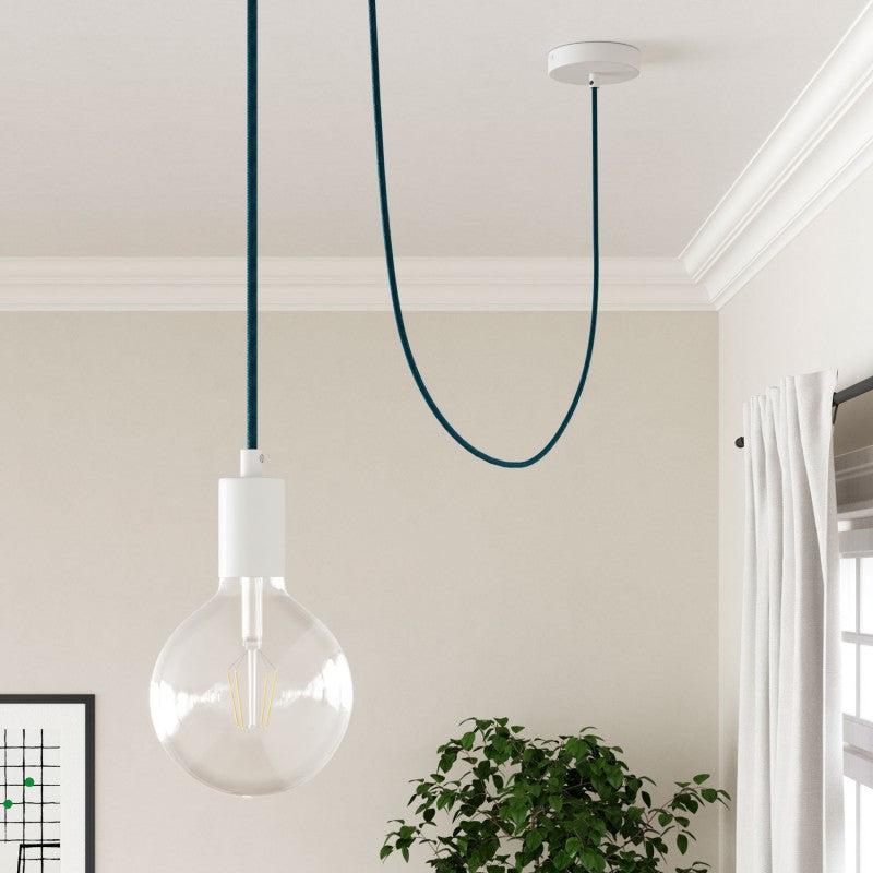 Textilkabel Cerulean Blue-Lampconcept.se