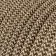 Tekstilkabel Zig Zag Brun/Hvit