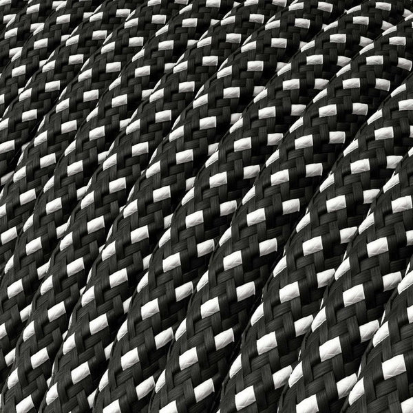 Textilkabel Stjärnor Svart/Vit-Lampconcept.se