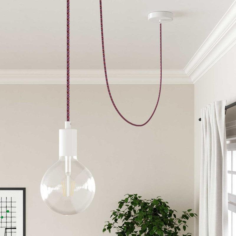 Textilkabel Pixel Fuchsia-Lampconcept.se
