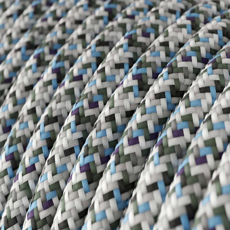 Textilkabel Pixel Ice Blue-Lampconcept.se