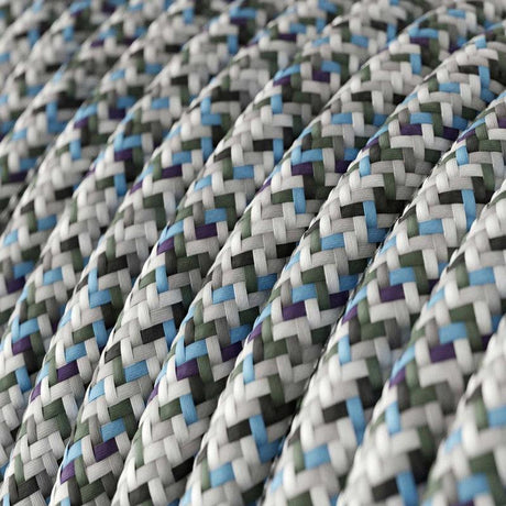 Textilkabel Pixel Ice Blue-Lampconcept.se