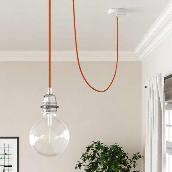 Textilkabel Orange-Lampconcept.se