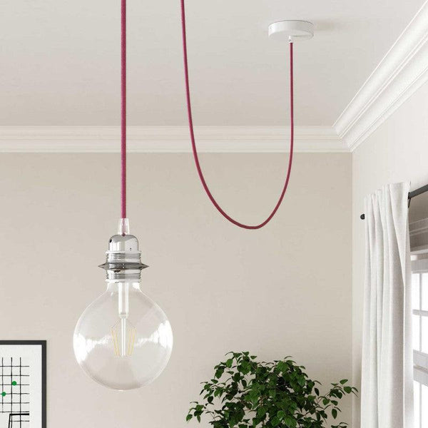 Textilkabel Fuchsia-Lampconcept.se