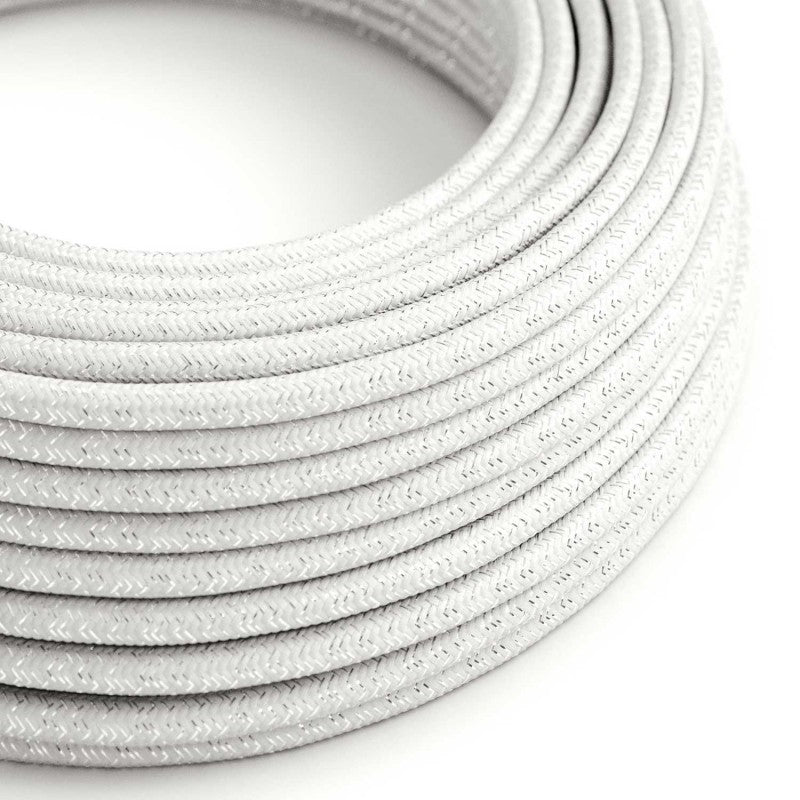 Textilkabel Vit/Silver-Lampconcept.se