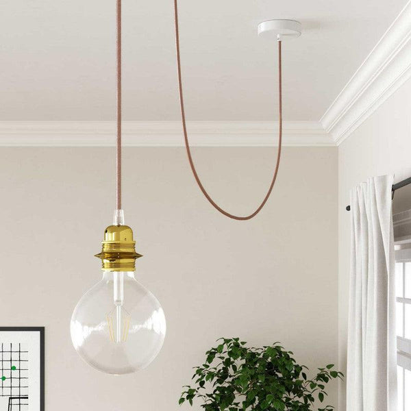 Textilkabel Baby Rosa-Lampconcept.se