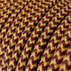 Tekstilkabel Guld/Burgundy