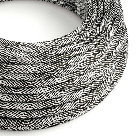 Textilkabel Silver/Svart-Lampconcept.se