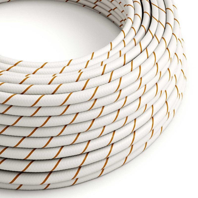 Textilkabel Celine Vit/Guld-Lampconcept.se