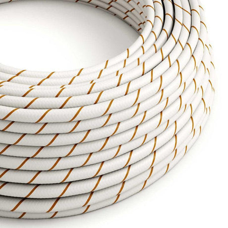 Textilkabel Celine Vit/Guld-Lampconcept.se
