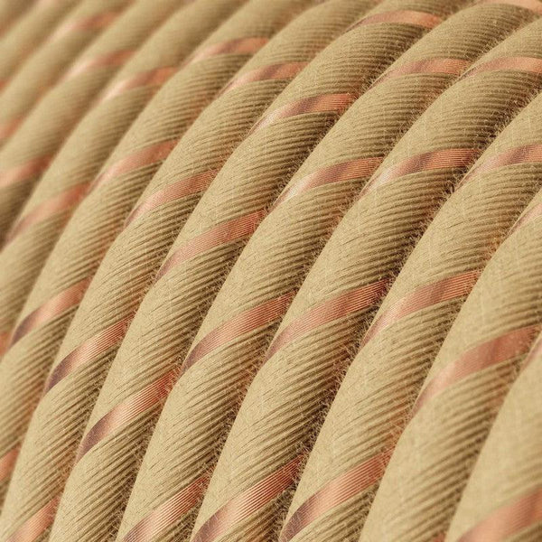 Textilkabel Jute/Koppar-Lampconcept.se