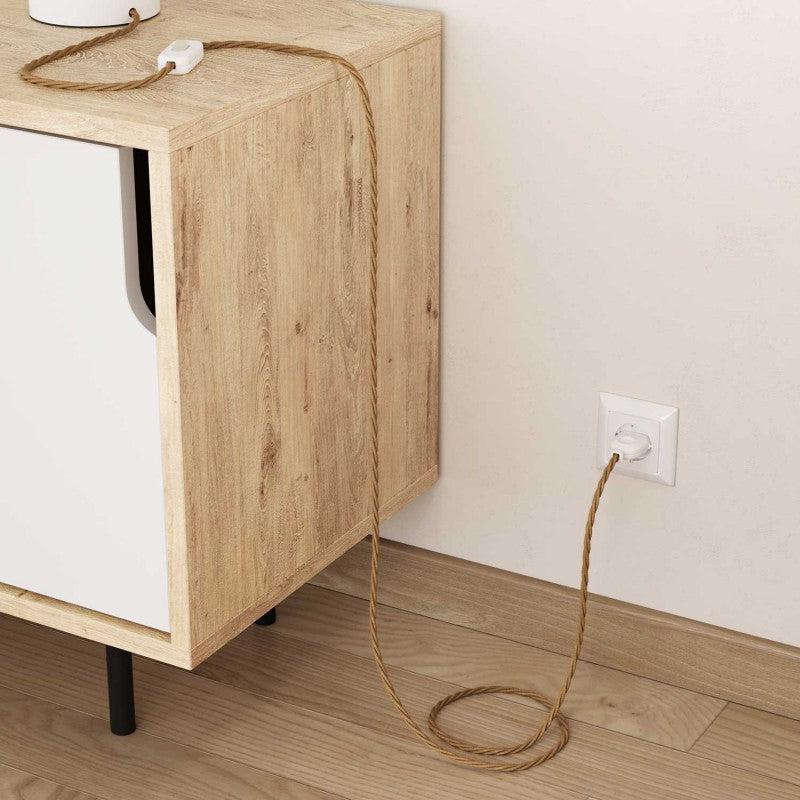 Tvinnad Textilkabel Jute-Lampconcept.se
