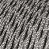 Tvinnad Textilkabel Neutral Grå-Lampconcept.se