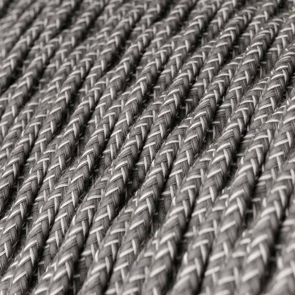 Tvinnad Textilkabel Neutral Grå-Lampconcept.se