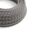 Tvinnad Textilkabel Neutral Grå-Lampconcept.se