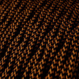 Tvinnad Textilkabel Svart/Whisky-Lampconcept.se