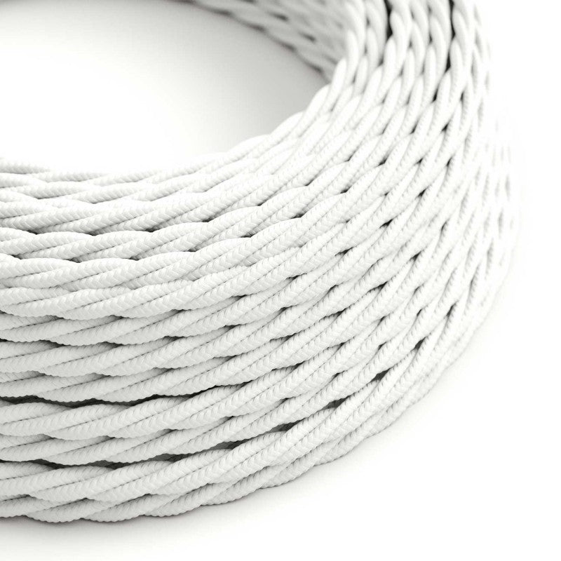 Tvinnad Textilkabel Vit-Lampconcept.se