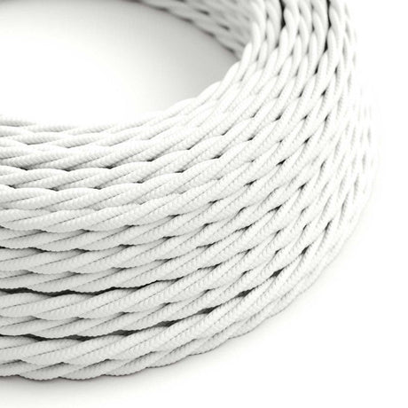 Tvinnad Textilkabel Vit-Lampconcept.se