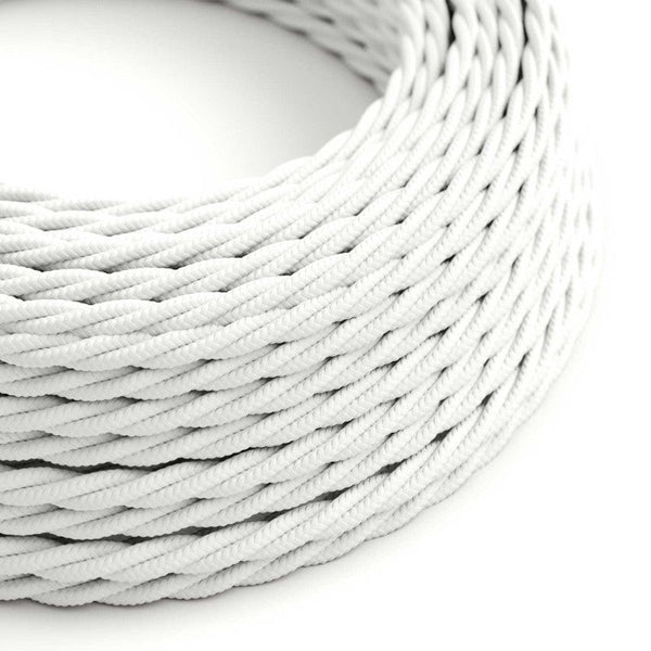 Tvinnad Textilkabel Vit-Lampconcept.se