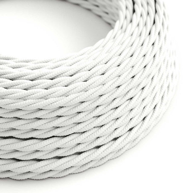 Tvinnad Textilkabel Vit-Lampconcept.se