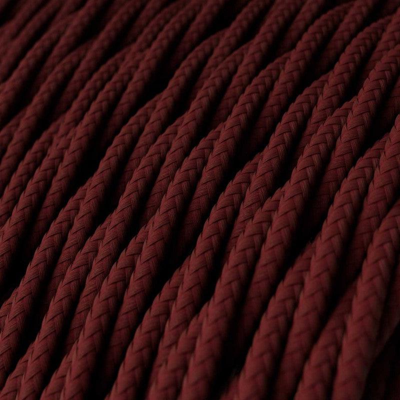 Tvinnad Textilkabel Bordeaux-Lampconcept.se