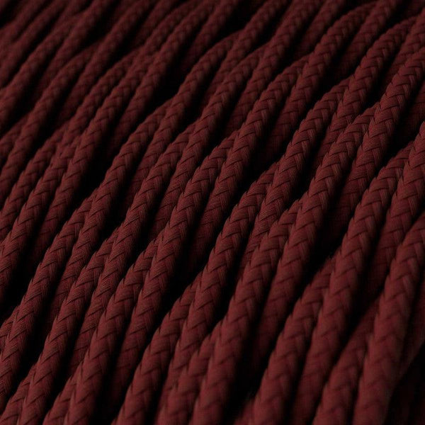 Tvinnad Textilkabel Bordeaux-Lampconcept.se
