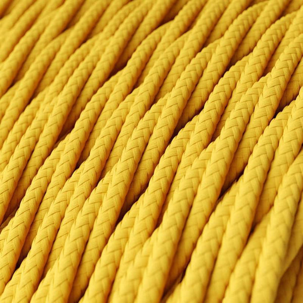 Tvinnad Textilkabel Gul-Lampconcept.se