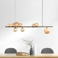 Florence  Langbordslampe Messing/Amber
