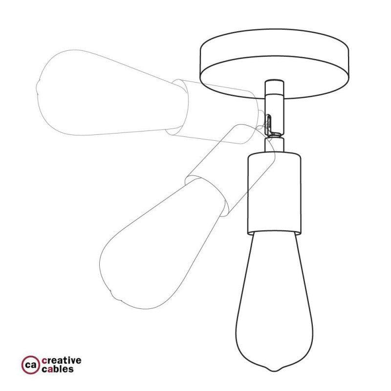 Fermaluce 90° Vägglampa Klar Svart-Lampconcept.se