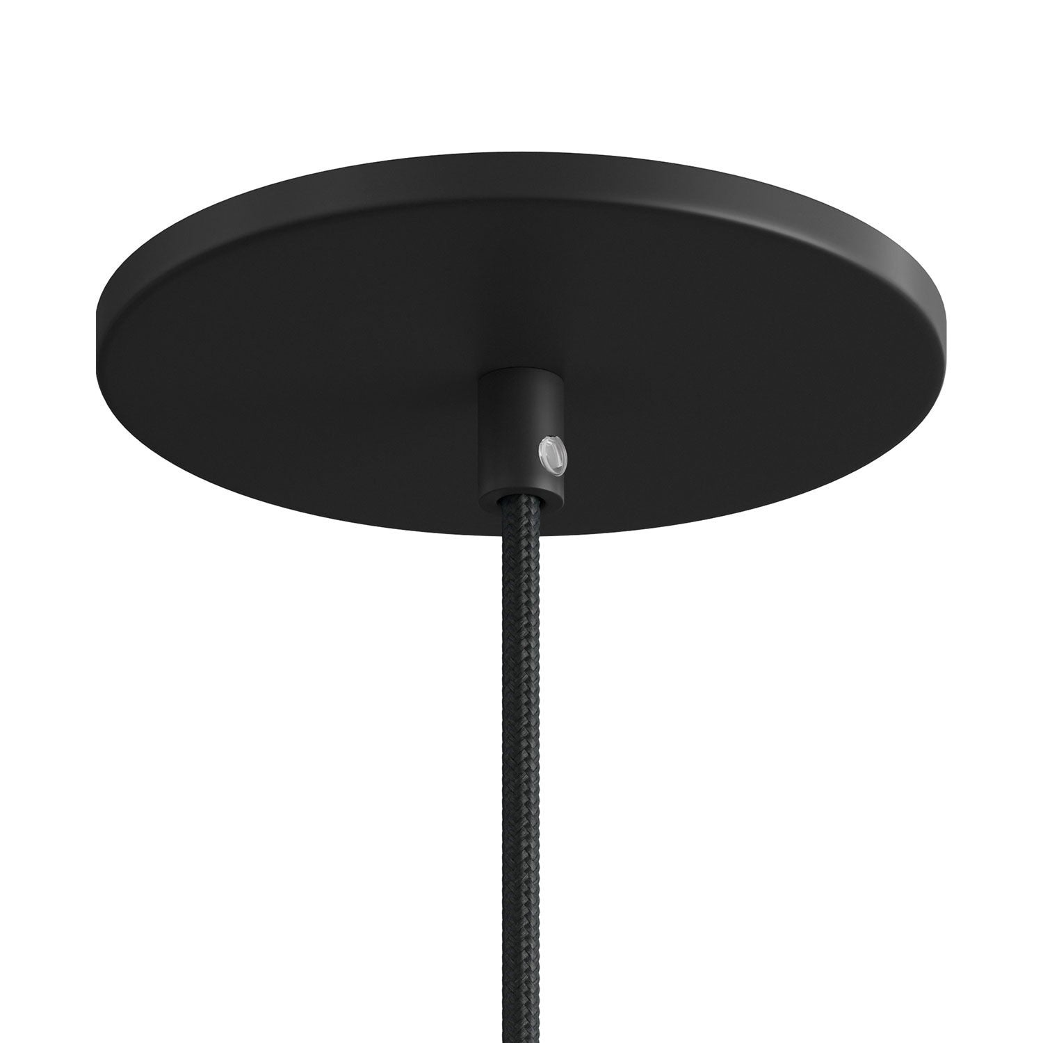 Roset Til 1 Lampe Ø12 Mat Sort Smal