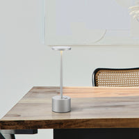 Bologna Mini LED Sladdlös Bordslampa Silver-Lampconcept.se