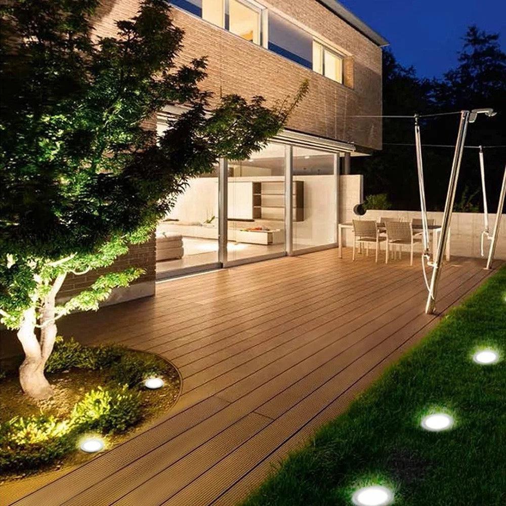 Solcells LED markspot - 12 LEDs Med Spjut-Lampconcept.se