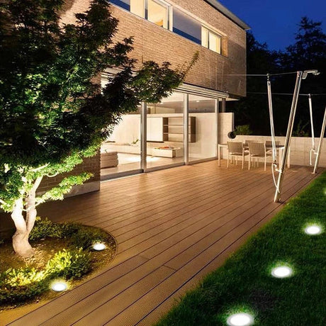 Solcells LED markspot - 12 LEDs Med Spjut-Lampconcept.se