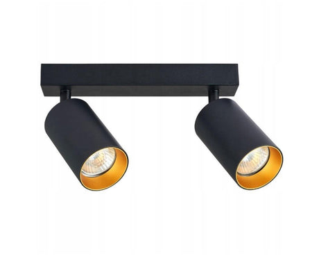 Justerbar 2-Spots Svart/Mässing-Lampconcept.se
