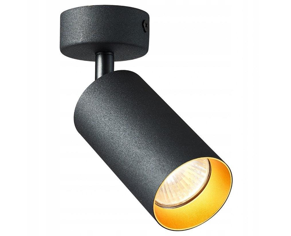 Justerbar 1-Spots Svart/Mässing-Lampconcept.se
