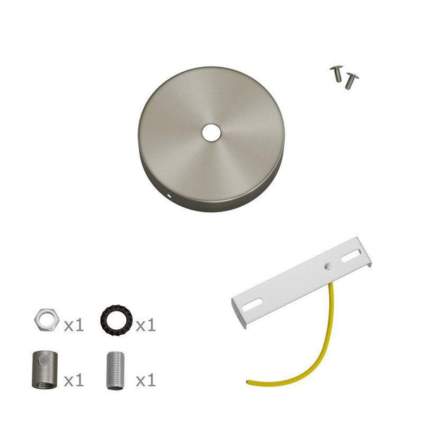 Mini Takkopp För 1 Lampa Ø8.3 Borstat Krom-Lampconcept.se
