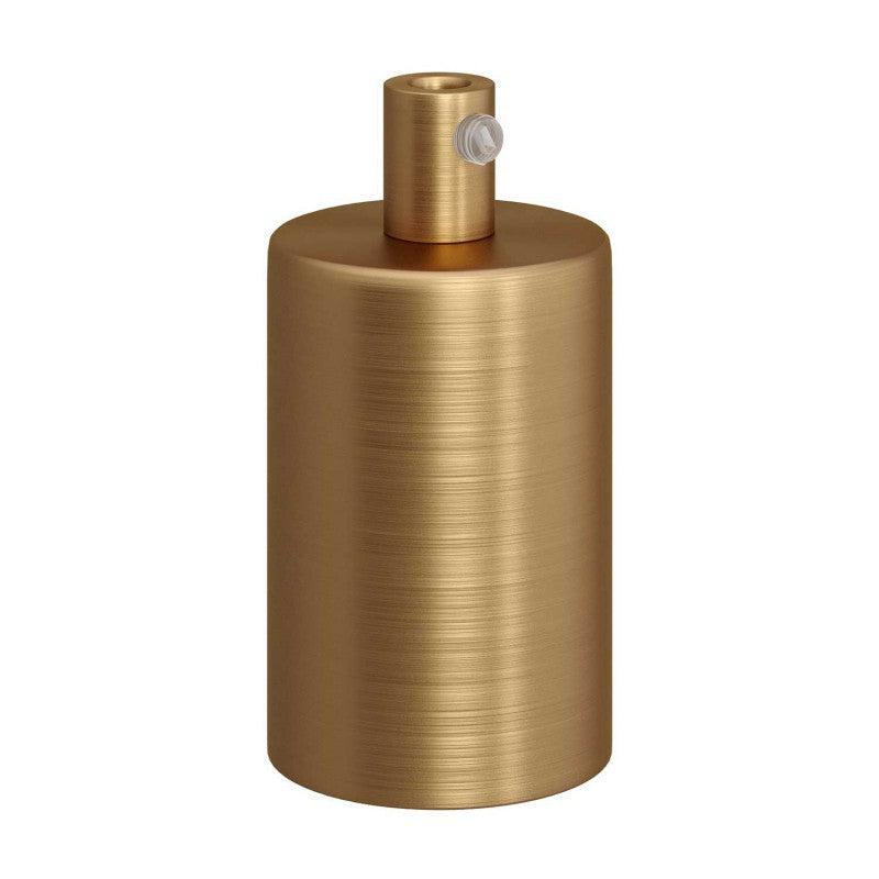 Cylinder Lamphållare Borstad Mässing-Lampconcept.se