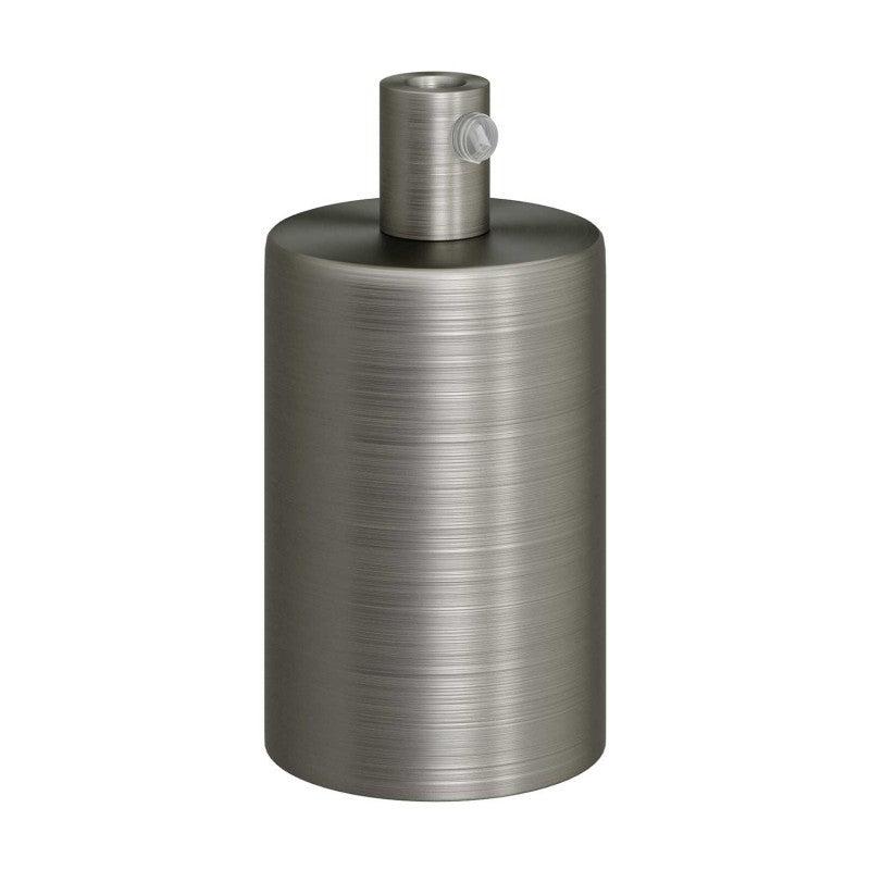 Cylinder Lamphållare Borstad Krom-Lampconcept.se
