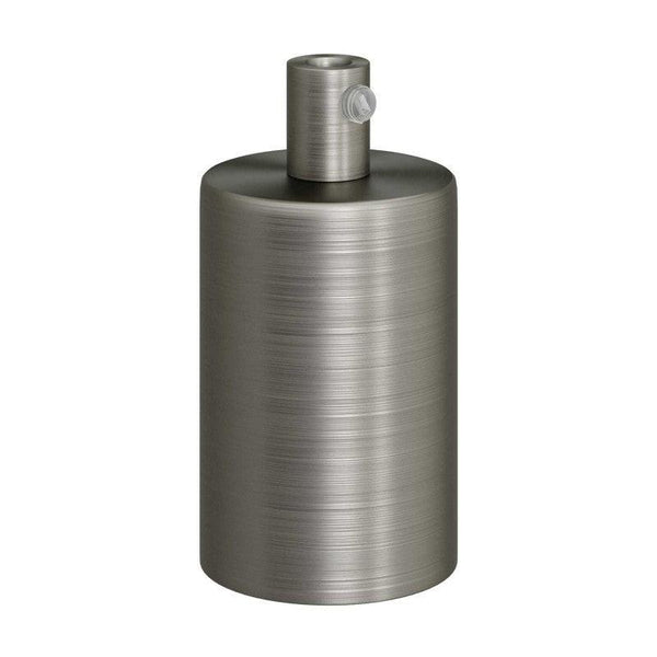 Cylinder Lamphållare Borstad Krom-Lampconcept.se