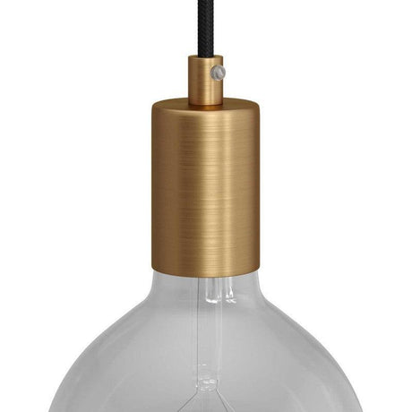 Cylinder Lamphållare Borstad Mässing-Lampconcept.se